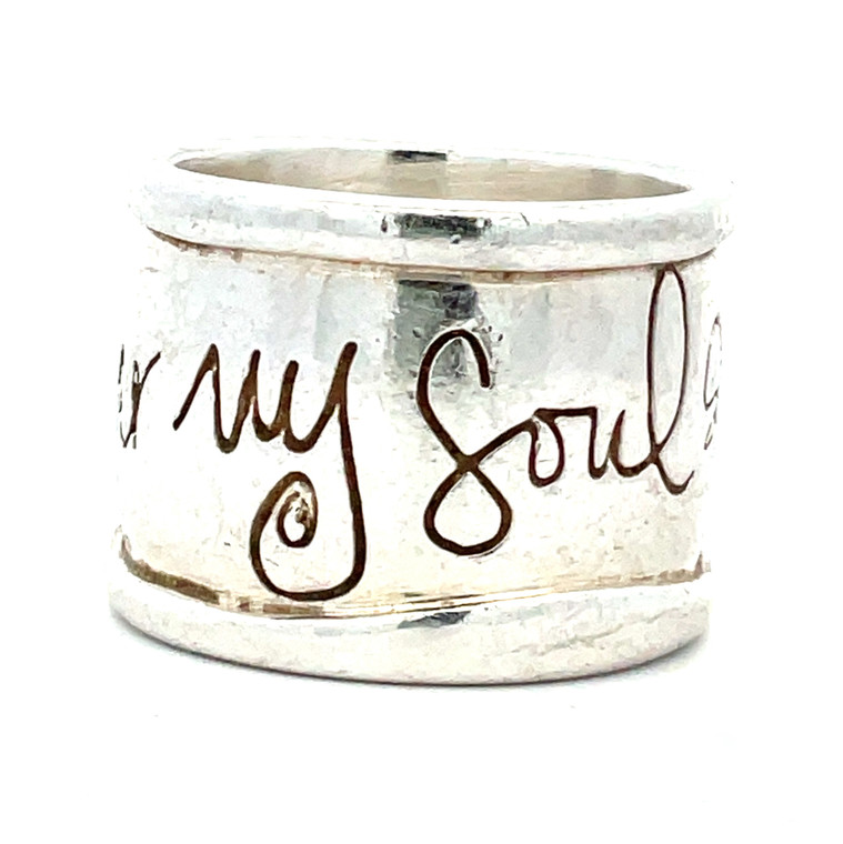 Shawn Killinger Italian Sterling Silver "Hear My Soul Speak" Ring Size 6.5