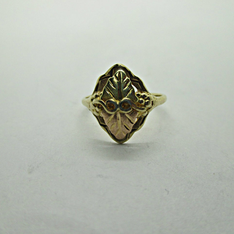 10k/12k Yellow Gold Colored Leaf Size 4.5 B9646 