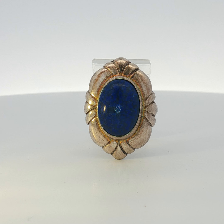 Sterling Silver Lapis Fashion Ring Size 6