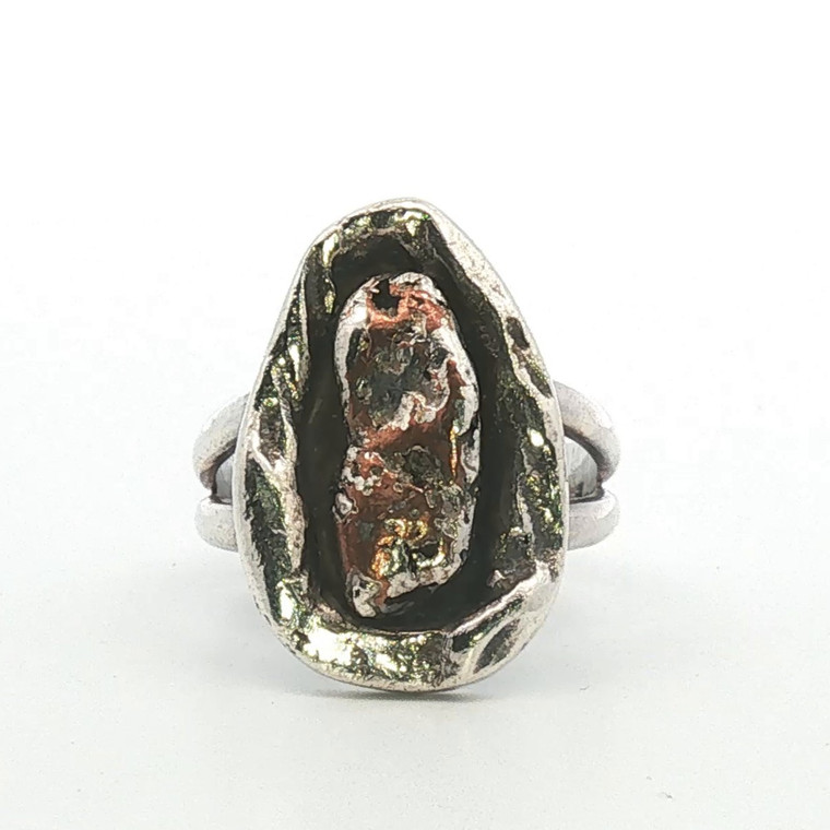 Sterling Silver Nugget Ring 7.5