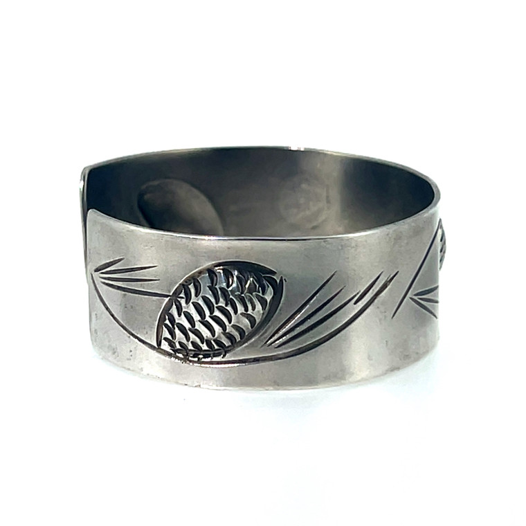 Sterling Silver Pine Cone Cuff