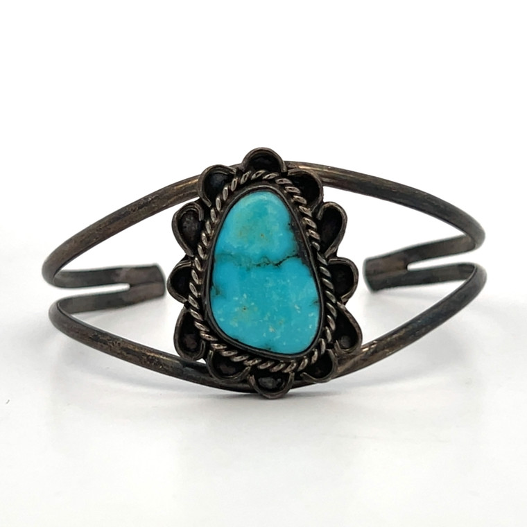 Sterling Silver Turquoise Vintage Navajo Style Cuff