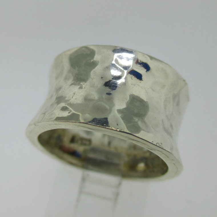 Sterling Silver Hammered Ring Size 8*