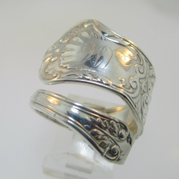 Sterling Silver Expandable Large Spoon Ring Size 9