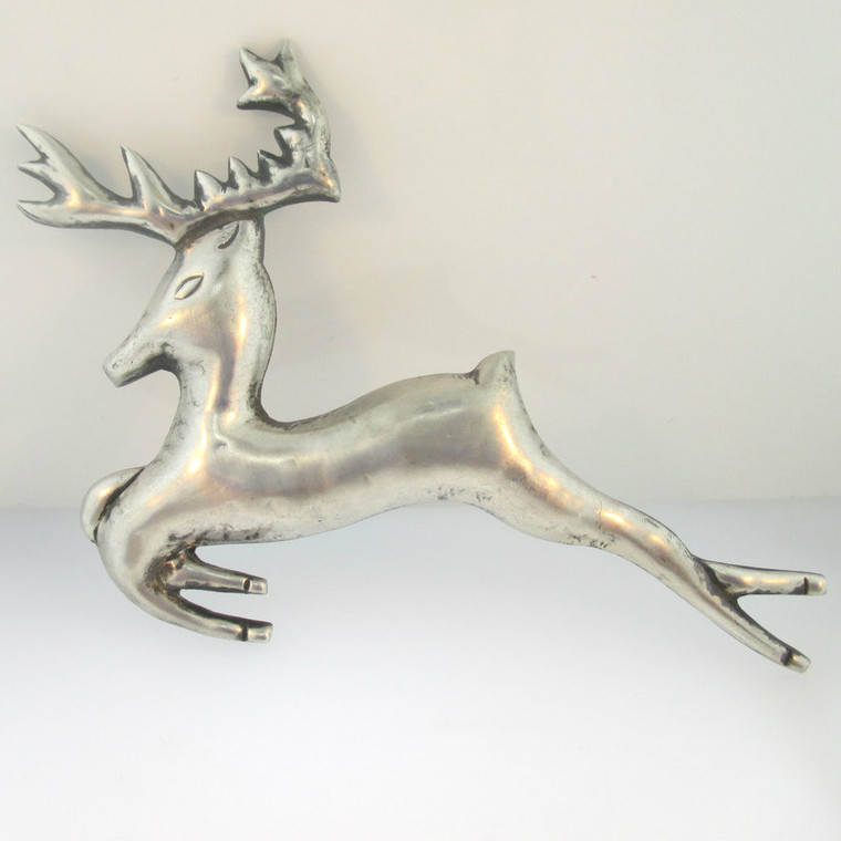 Sterling Silver Reindeer Christmas Pin Brooch