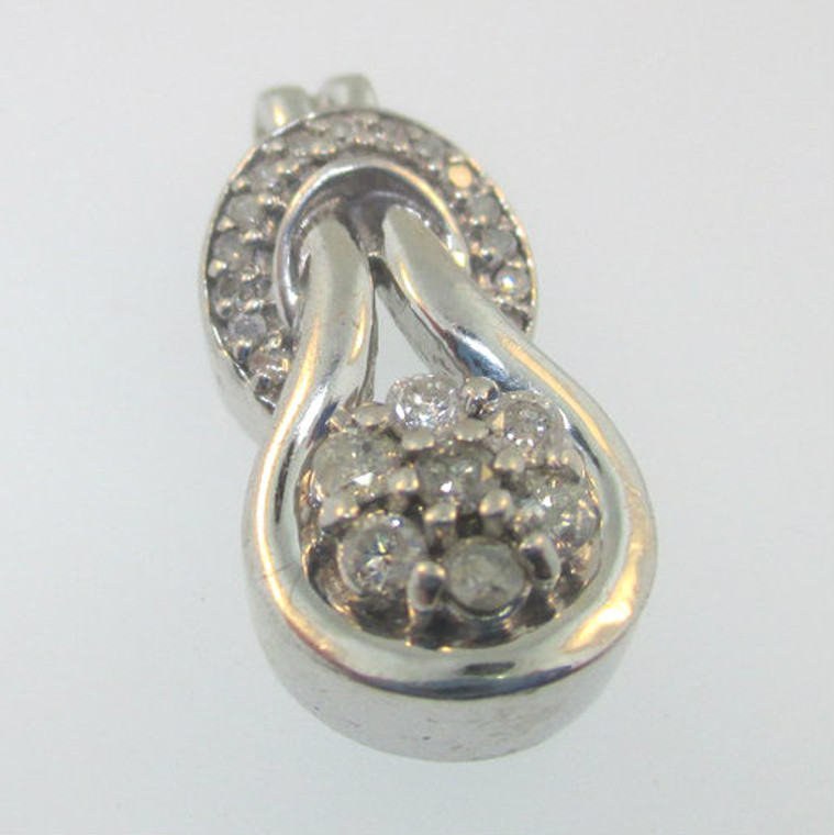 Sterling Silver Diamond Cluster Pendant