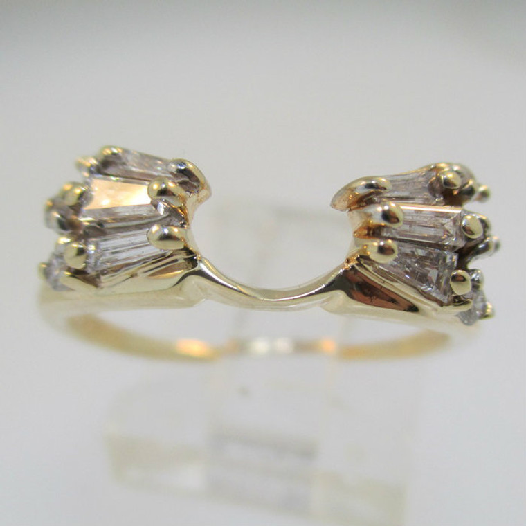 14k Yellow Gold Diamond Ring Enhancer Size 7 1/4