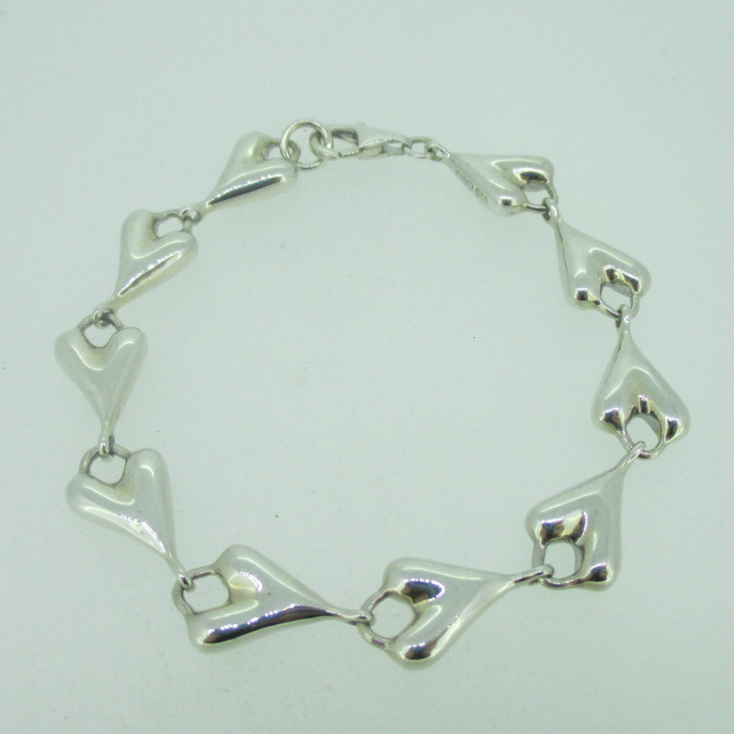 Sterling Silver RLM Studio Robert Lee Morris Heart Bracelet 7.5
