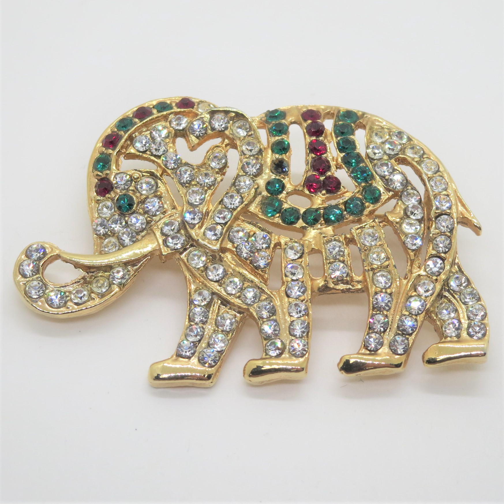 Exquisite White Elephant Brooches