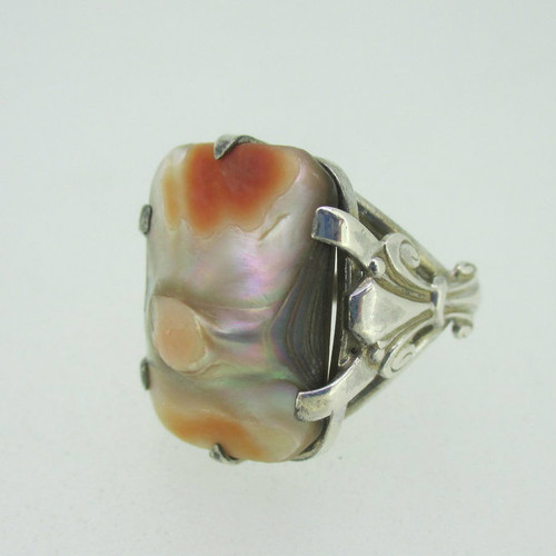 Vintage Sterling Silver Shell Ring Size 5