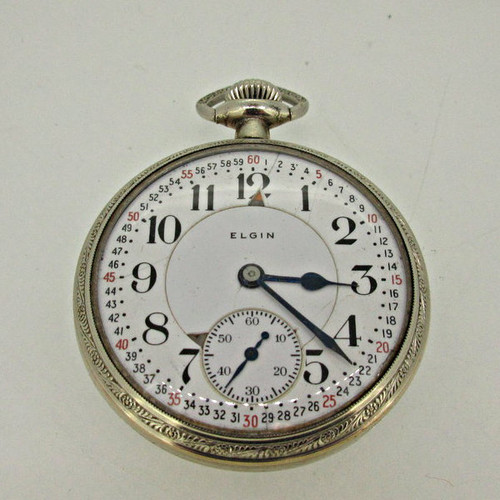 Vintage elgin railroad pocket on sale watch