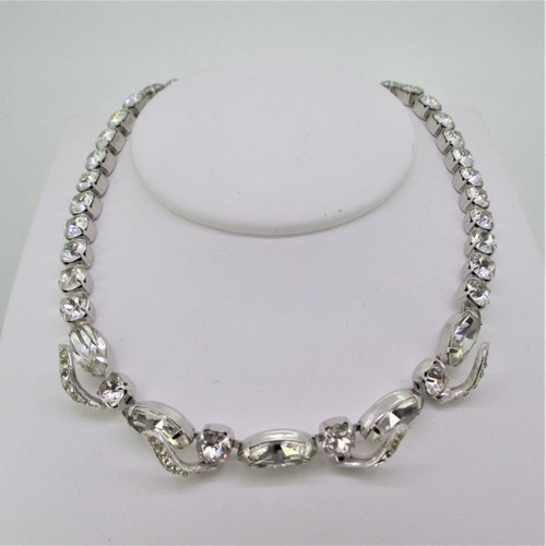 Stunning Vintage Faceted Clear Rock Crystal Art Deco