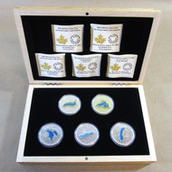 2014 2015 The Great Lakes Royal Canadian Mint 5 1ozt Silver Coin Set (5004044 EH)