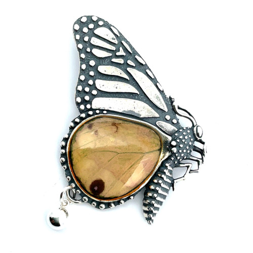 Sterling Silver Barbara Bosco Butterfly Wing Pendant/Brooch Pin