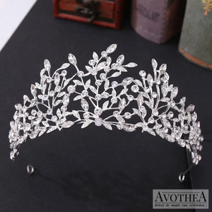 Koop een zilveren disney elfenprinses tiara Leafya met fijne witte strass steentjes op Avotheastore