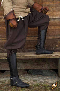 Koop een Epic Armoury Schildknaap Scheenplaten - Zwart bij Avothea Stor