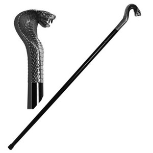 Slangenhoofd Cobra Wandelstok - Zilver
