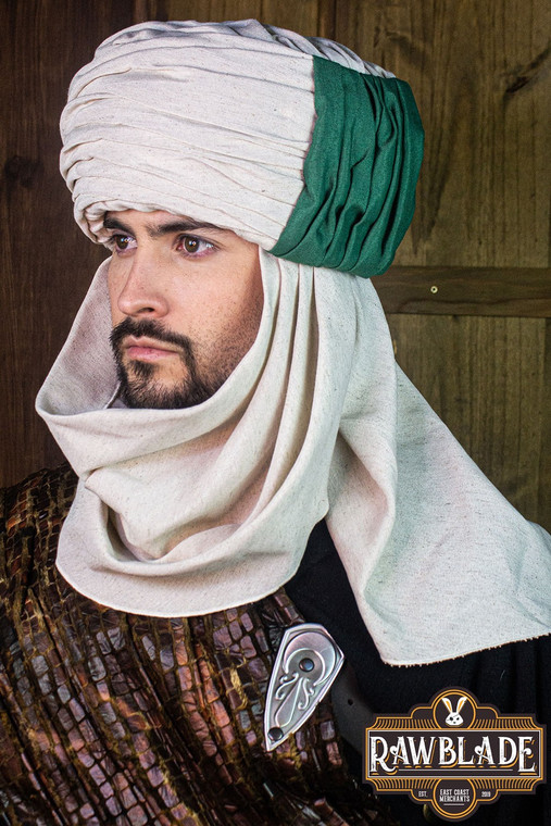 Vaishir turban White and Green by [product_brand] for â‚¬96.8 | Shop on Avothea Store