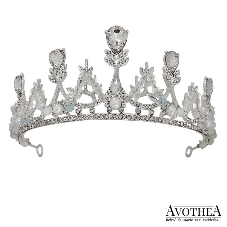 Koop een gouden disney prinsessen tiara Estella met fijne strass steentjes en kunstdiamanten op Avotheastore.com