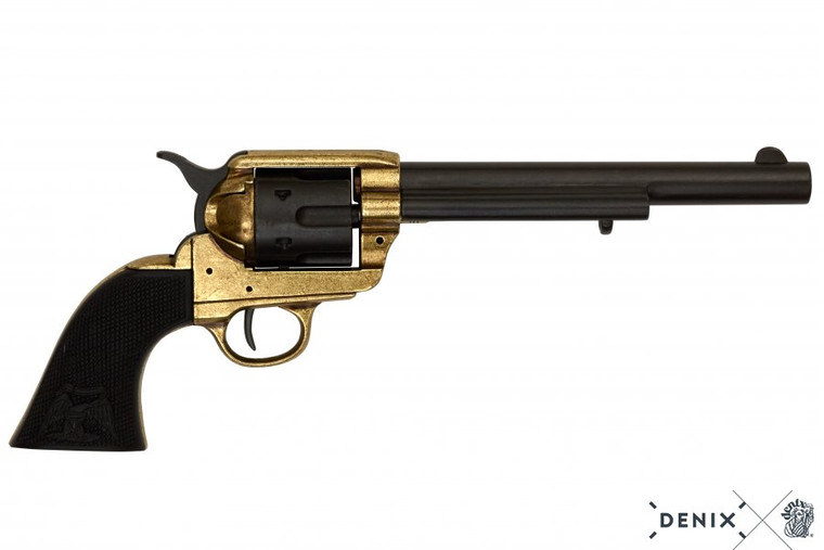 Denix Colt Peacemaker Revolver - 7.5" - Verenigde Staten - 1873 - Goud/Zwart | Avothea Store
