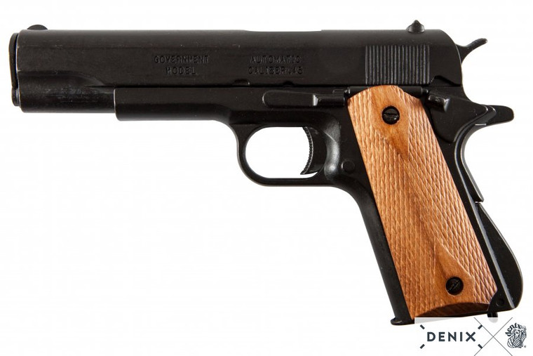 Denix Colt Model 1911 Pistool - Verenigde Staten - Zwart/Licht Hout | Avothea Store