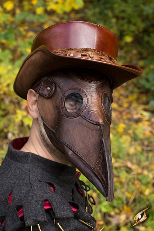 Koop een Epic Armoury Plague Doctor Masker - Bruin - Een Maat bij Avothea Store
