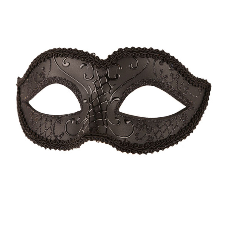 Masker Venetiaans Vrouw Zwart