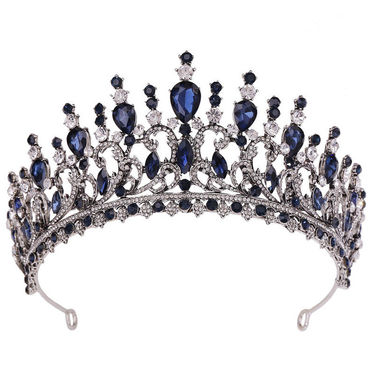 Tiara Clotilde - Zilver/Blauw