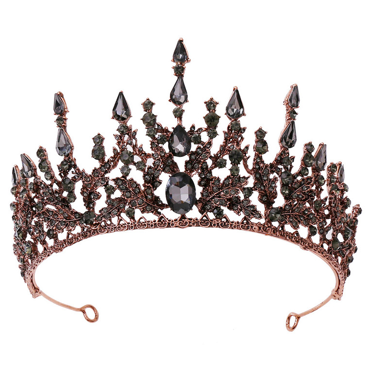 Koop een bronzen disney prinsessen tiara Anastasia met fijne strass steentjes en zwarte kunstdiamanten op Avotheastore.com