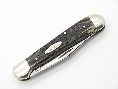 Vtg 10 Dot 1980 Case XX 6249 Copperhead Bone Folding Pocket Jack