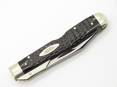 Vtg 1980 Case XX 6111 1/2 Cheetah Etch Bone Swing Guard Folding