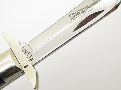 Vtg 1980 Case XX 6111 1/2 Cheetah Etch Bone Swing Guard Folding