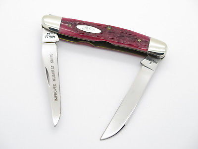 Vtg 1982 Case XX Muskrat Hawbaker Special Folding Pocket Knife Red