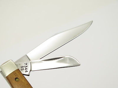 1989 Case XX 7344 Stockman Folding Pocket Knife Curly Maple Handle