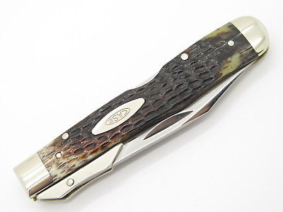 Vtg 1979 Case XX 6111 1/2 Bone Cheetah Swing Guard Folding Pocket