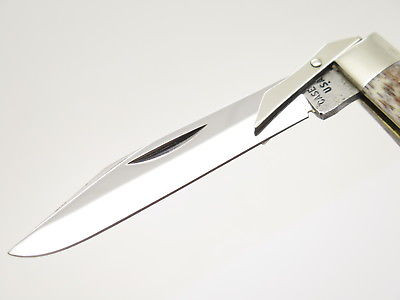 Vtg 1979 Case XX 6111 1/2 Bone Cheetah Swing Guard Folding Pocket