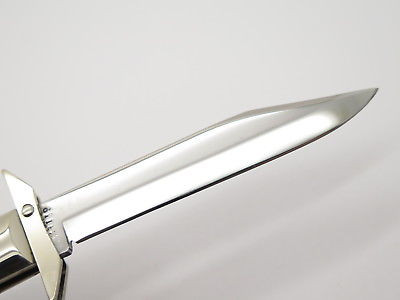 Vtg 1977 Case XX 6111 1/2 Bone Cheetah Swing Guard Folding Pocket