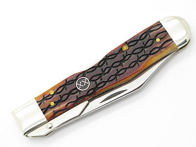 2002 Case XX 6111 1/2 Cheetah Barbed Wire Bone Swing Guard Folding