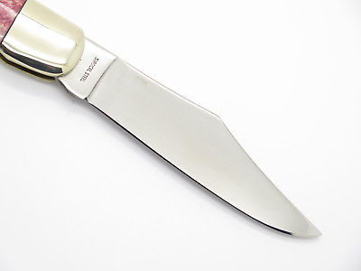 1980s Honest Abe Parker Seki Japan Red Bone Large Folding Hunter Knife