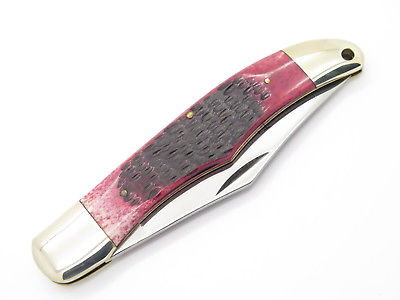 1980s Honest Abe Parker Seki Japan Red Bone Large Folding Hunter Knife