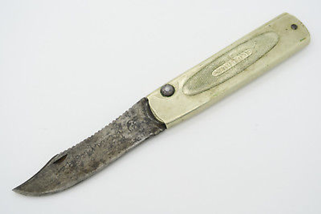 Vtg Old Marbles MSA Co M.S.A. Tri Fold Safety Folding Fish Fishing Hunting  Knife - ePrague, LLC