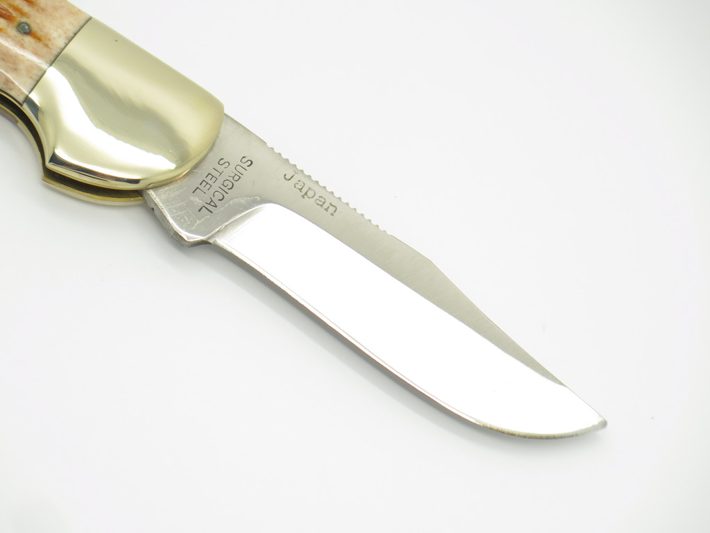 Vtg Frost Seizo Imai Seki Japan Peacemaker RD Bone Folding Lockback