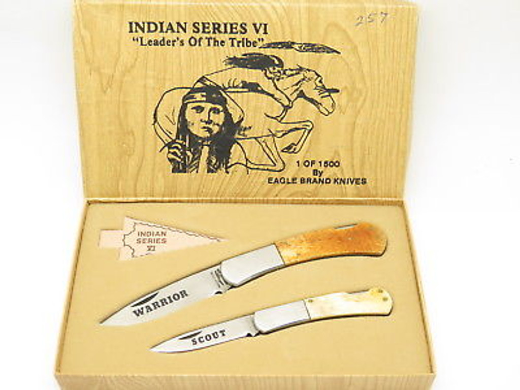 Vtg Parker Seki Japan Warrior & Scout Folding Pocket Knife