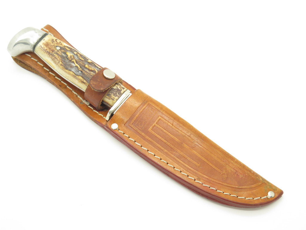 *VINTAGE ナイフ CASE   STAG HUNTER 523 4119 Case XX 523-5 Stag Handle Hunter Fixed Blade Knife W