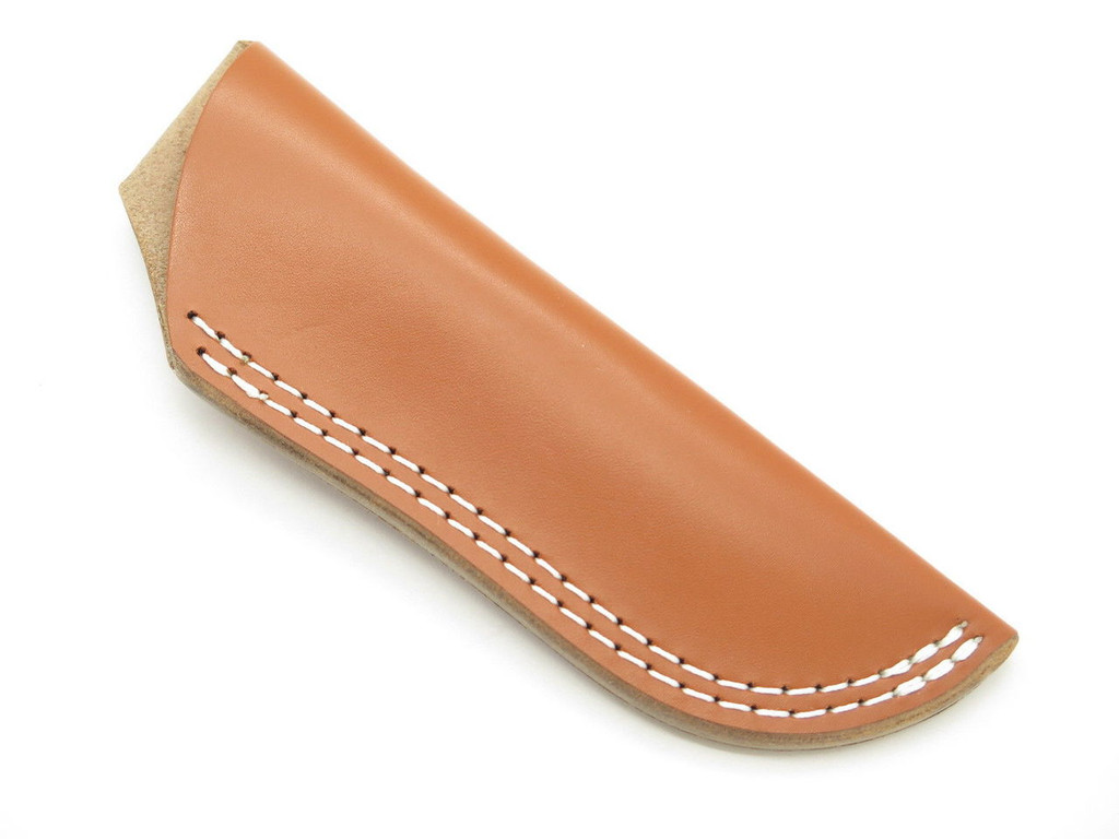 Brown Leather Fixed 34" Blade Loveless Style Hunting Knife Sheath Case