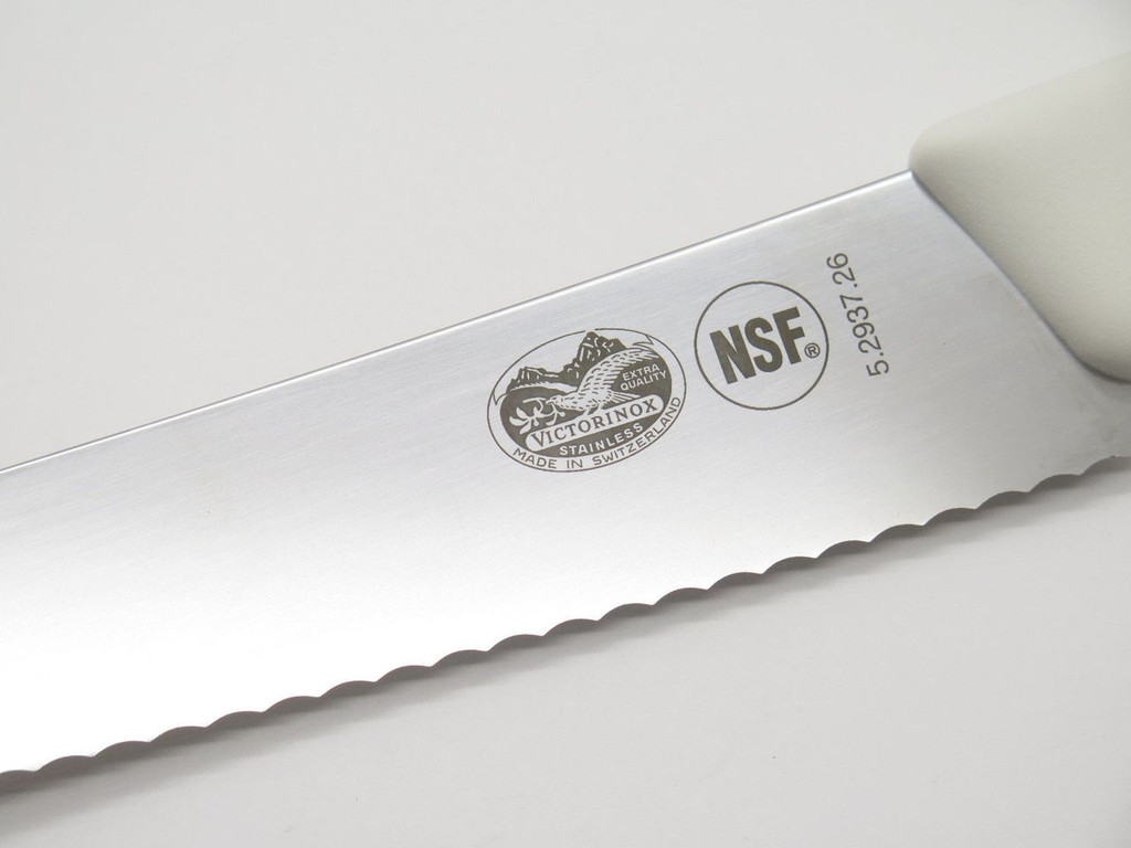 Victorinox Switzerland 5.2937.26 White Wavy Bread Cake Kitchen Knife 10