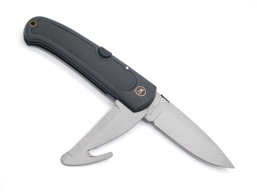 Vtg Browning 608 Kodiak FDT Seki Japan Black Guthook Folding Hunter