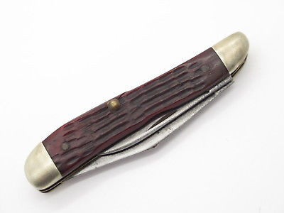 Vtg 1965-1969 Case XX 6220 Peanut Red Bone Folding Pocket Jack