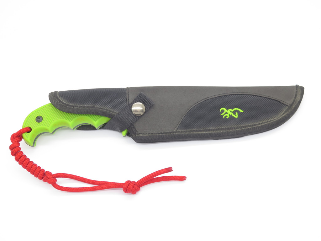 Browning 870 Zombie Apocalypse Neon Green 12" Fixed Blade Hunting Camp