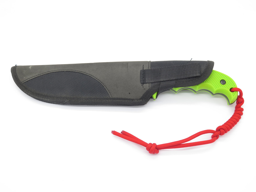 Browning 870 Zombie Apocalypse Neon Green 12" Fixed Blade Hunting Camp